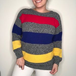 1980s Color Block Sweater